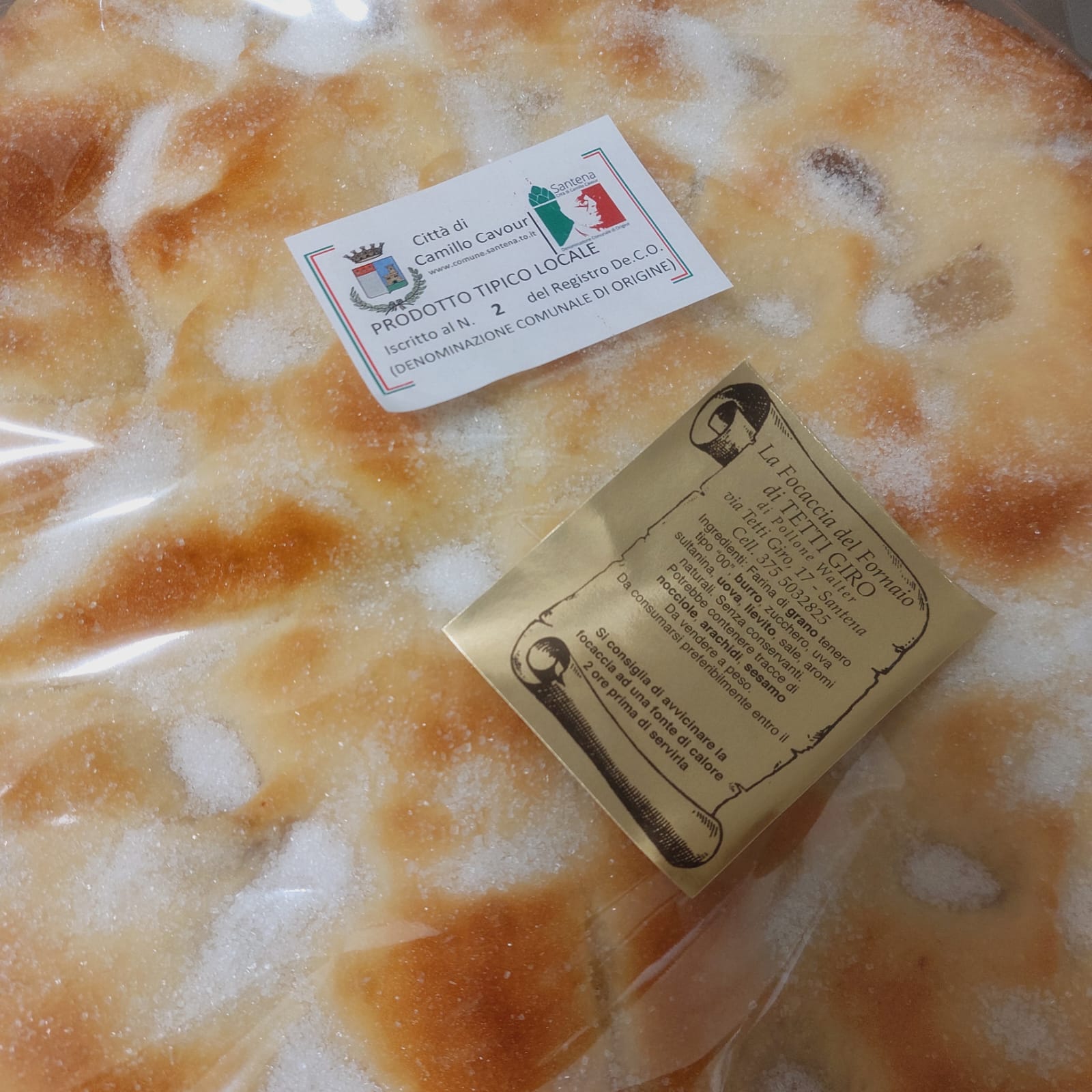 Focaccia Dolce del Forno DI Pollone Walter